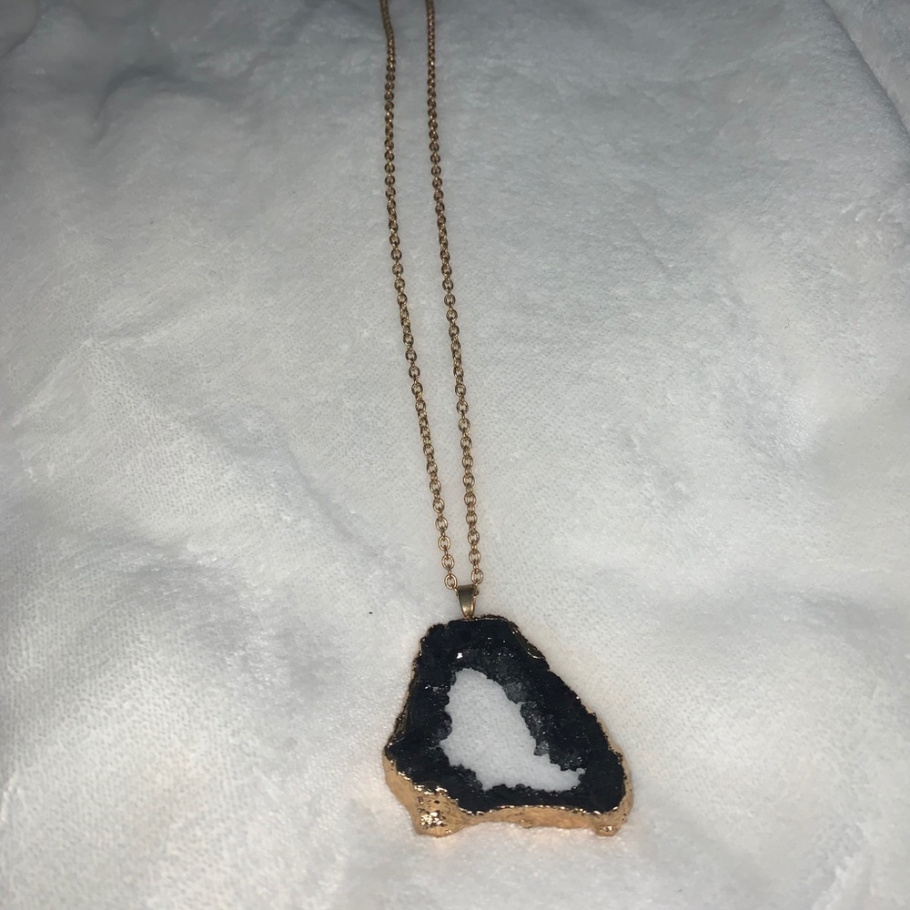 Black and gold boutique necklace